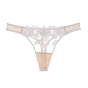 Rosie Lace Brazilian Mesh Thong White
