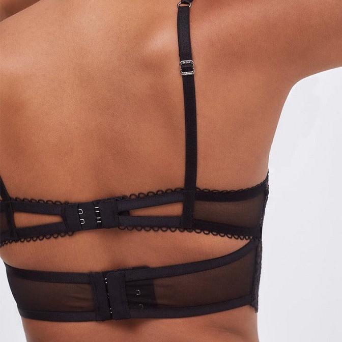 Isabela Lace Bustier Bra - Black